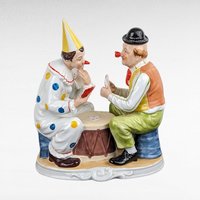 Global Art Clowns Playing Cards Music Box | "Send in the Clowns" | Vintage Music Box | Clown Collectible