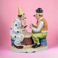 Global Art Clowns Playing Cards Music Box | "Send in the Clowns" | Vintage Music Box | Clown Collectible