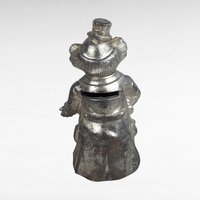 Vintage Silver Metal Clown Bank | Red Nose Clown Coin Bank | Retro Piggy Bank | Collectible Bank