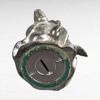 Vintage Silver Metal Clown Bank | Red Nose Clown Coin Bank | Retro Piggy Bank | Collectible Bank