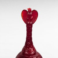 Vintage Fenton Art Glass Bicentennial Bell | Red Glass Bell with Eagle | Made in USA | 1976 Commemorative Collectible