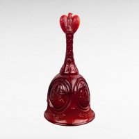 Vintage Fenton Art Glass Bicentennial Bell | Red Glass Bell with Eagle | Made in USA | 1976 Commemorative Collectible