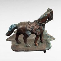 Vintage Copper Saddled Horse Ashtray, Bronze Horse Figurine Ashtray, Equestrian Decor, Unique Ashtray, Western Decor, Horse Lover Gift