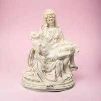 Vintage Italian Pieta Statue, Michelangelo Inspired Sculpture, Religious Figurine, Mary and Jesus Sculpture, Catholic Art, Home Altar Decor