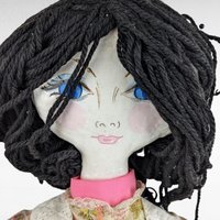 Vintage Handmade Paper Mache Doll, Unique Doll, Artist Doll, Folk Art Doll, Collectible Doll, 25 Inches