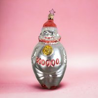 Vintage Blown Glass Christmas Ornament, 500,000 Clown, Unique Figural Ornament