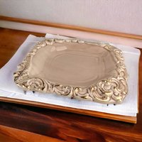 Vintage Pink Floraline Ceramic Ashtray - Florence Ceramics - Ornate Gold Trim - Mid-Century Modern Decor