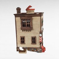 Vintage Dept 56 Ben's Barber Shop - New England Village #5939-0 -  Lighted Porcelain Building