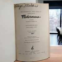 1951 "Fledermaus" Vocal Score - Metropolitan Opera Version - Johann Strauss - Howard Dietz Lyrics