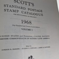 1968 Scott Standard Postage Stamp Catalogue Volume 1, Hardcover Collector's Edition, Philately Reference Book, Vintage Stamp Collecting