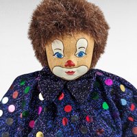 Vintage Clown Doll, 10 Inch Porcelain Clown Figurine, Collectible Clown, Circus Decor, Whimsical Gift