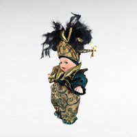 Vintage Porcelain Jester Doll | Mardi Gras Baby Doll | Collectible Doll