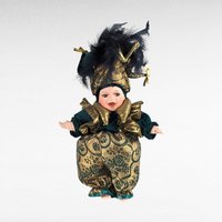 Vintage Porcelain Jester Doll | Mardi Gras Baby Doll | Collectible Doll