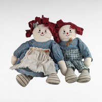 Vintage Raggedy Ann and Andy Dolls, Handmade Rag Dolls, 15 Inch Raggedy Ann, 15 Inch Raggedy Andy, Collectible Dolls,  Gift for Collector