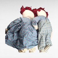 Vintage Raggedy Ann and Andy Dolls, Handmade Rag Dolls, 15 Inch Raggedy Ann, 15 Inch Raggedy Andy, Collectible Dolls, Gift for Collector