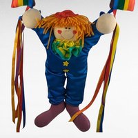 Vintage 1984 Dakin Plush Clown Rainbow Wall Hanging | Nursery Decor | Children's Room Decor | 80s Toy | Clown Collectible
