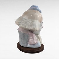 Vintage Sad Clown Figurine, Porcelain Clown Bust, Melancholy Clown Decor, Collectible Clown Statue, Unique Gift for Clown Enthusiasts