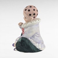 Vintage Ceramic Harlequin Clown Music Box, Rotating Musical Figurine, Collectible Clown, Unique Gift, Home Decor
