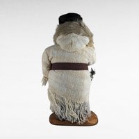 2000 Grandeur Noel 17" Fabric Santa with Box - Vintage Christmas Decor - Holiday Figurine - Collectible Santa Claus