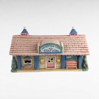 Vintage Midwest Cottontail Lane Station Lighted House | Easter Village Decor | Spring Decor | Ceramic House