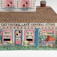 Vintage Midwest Cottontail Lane General Store Lighted House | Easter Village | Spring Decor | Ceramic House