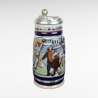 Vintage Avon Sports Steins, 1980s Collectible Beer Mugs, Football and Baseball, Man Cave Decor, Father's Day Gift