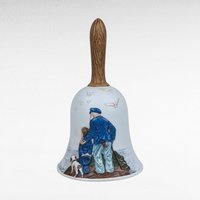 Vintage Norman Rockwell Mug and Bell Set, Seafarers Collection, Collectible Mugs, Kitchen Decor, Gift for Dad