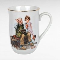 Vintage Norman Rockwell Mug and Bell Set, Seafarers Collection, Collectible Mugs, Kitchen Decor, Gift for Dad