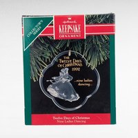 Vintage Hallmark 9 of the 12 Days of Christmas Ornament Lot - 90s Acrylic Keepsake Ornaments with Boxes