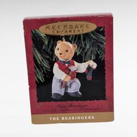 Vintage Hallmark The Bearingers Ornament Lot - 6 Piece Set with Boxes - Collectible Christmas Ornaments