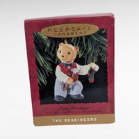 Vintage Hallmark The Bearingers Ornament Lot - 6 Piece Set with Boxes - Collectible Christmas Ornaments