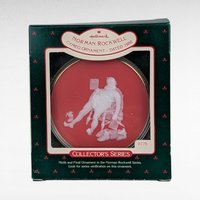 Vintage Hallmark Norman Rockwell Cameo Ornaments - 7 Piece Lot with Boxes - Collectible Christmas Decor