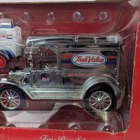Vintage True Value Diecast Trucks - ERTL Model T Bank Set & Graham Bros. Truck - With Boxes