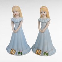 Vintage Enesco Growing Up Girls Figurine Lot, Random Ages,  Ceramic Figurines, Birthday Girls, Collectible Figurines, Gift for Collector