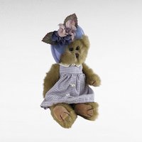 Bearington Collection Abby Bear, Lavender Dress, Plush Teddy Bear, 11" Bear, Collectible Bear, Gift for Girl, Nursery Decor
