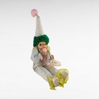 Vintage Musical Clown, Shelf Sitter, Marianne's Musical Menagerie, Karousel Kuston, Clown Decor, Collectible Clown