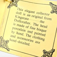 Vintage Kingstate Porcelain Harlequin Doll | 17.5 inch Collectible Doll | Purple Jester Doll | Clown Doll