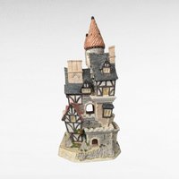 1991 David Winter Castle in the Air, Signed, Collectible Fantasy Cottage, Whimsical Decor, Unique Gift