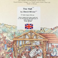 1993 David Winter Cottage "The Hall" | with COA and Original Box | Vintage Collectible