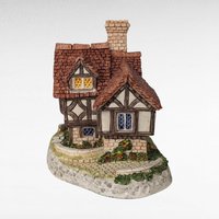 1993 David Winter Cottage "The Hall" | with COA and Original Box | Vintage Collectible