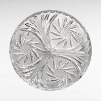 Vintage American Cut Crystal Relish Dish, Pinwheel Pattern, Divided Serving Dish, Appetizer Tray, Party Dish, Entertaining
