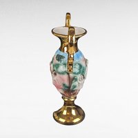 Vintage Italian Amphora Vase with Cherubs | 24K Gold | Porcelain Urn | Renaissance Style