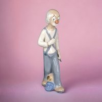 Vintage Cascades Porcelain Clown Figurine | Sad Clown Statue | Made in Spain | Collectible Figurine