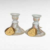 Pair of Lefton Christopher Collection Nativity Candle Holders | 03430 | Vintage Christmas Decor