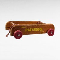 Vintage Playskool Colorol Wagon with Blocks | Wooden Pull Toy | Classic Toy | 1950s Toy | Educational Toy