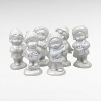 Set of 6 Ceramic Hand Painted Caroler Figurines.