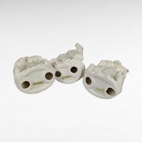 Set of 3 Vintage K's Collection Bisque Santa Figurines, 6 Inches Tall, White, Christmas Decor