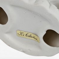 Set of 3 Vintage K's Collection Bisque Santa Figurines, 6 Inches Tall, White, Christmas Decor