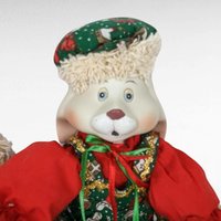 Vintage House of Lloyd Christmas Around the World Porcelain Hip and Hop Bunny Shelf Sitters - 11 Inch Holiday Decor