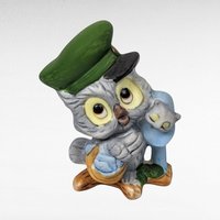Vintage Ceramic Animal Figurine Lot | Homco Owls, Enesco Country Cousins, Franklin Mint Raccoon, Andrea Chickadee | 10 Piece Collection